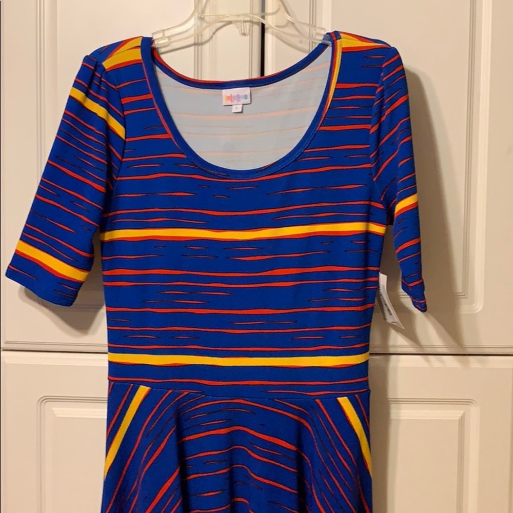 Lularoe Nicole knee length flared dress NWT large - Picture 1 of 3